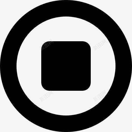 停止循环按钮图标png_新图网 https://ixintu.com 停止 圆 圆形按钮 按钮 接口 控件图标 方 象征