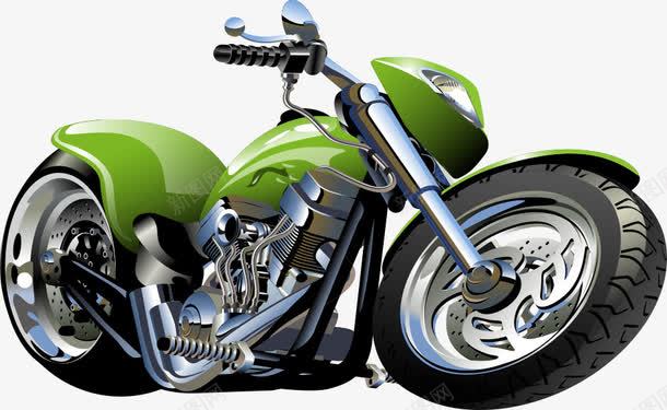 绿色摩托车png免抠素材_新图网 https://ixintu.com 卡通摩托 摩托 摩托车 矢量摩托