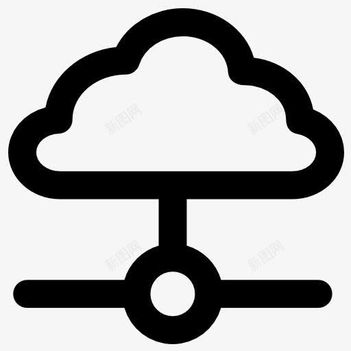 云计算图标png_新图网 https://ixintu.com 云存储 云计算 多媒体 技术 数据存储 文件存储 网络 连接