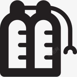 氧气罩两个氧气瓶罩的图标高清图片