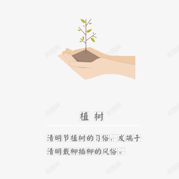 卡通植树节png免抠素材_新图网 https://ixintu.com PNG 小树苗 手臂 植树节