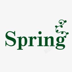 绿色spring素材