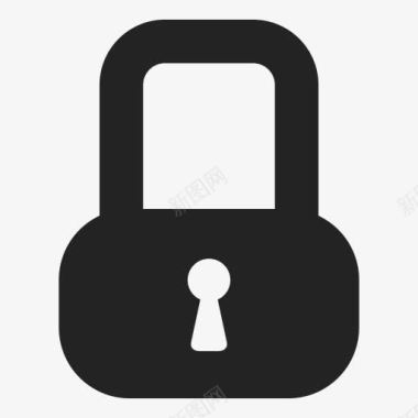 锁锁定隐私私人保护安全安全简单图标图标
