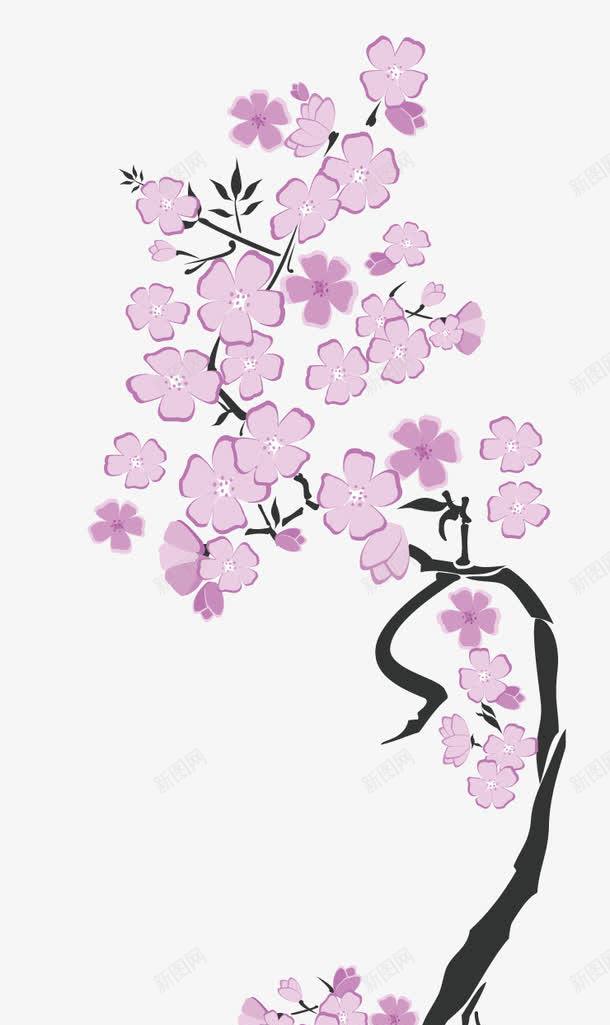 花树png免抠素材_新图网 https://ixintu.com 小花 盆景 紫色的花 花卉 花朵 花树