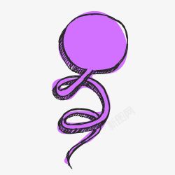 圆形紫色对话框素材