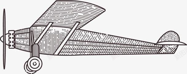 飞机png免抠素材_新图网 https://ixintu.com 手绘飞机 线条飞机 老飞机 螺旋飞机 飞机