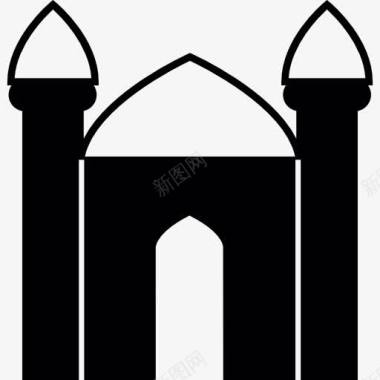 伊斯兰教的清真寺图标图标