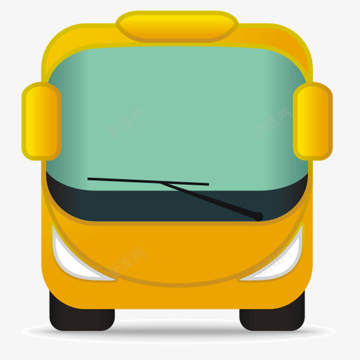 黄色的公共汽车vacationicons图标png_新图网 https://ixintu.com Yellow bus 公共汽车 黄色的