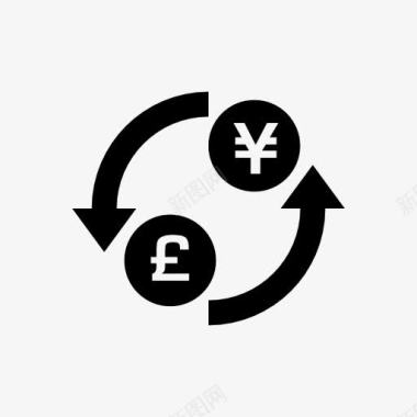 英镑日元货币兑换图标图标