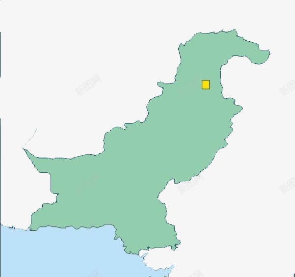 巴基斯坦png免抠素材_新图网 https://ixintu.com 亚洲地图 地图 巴基斯坦 绿色
