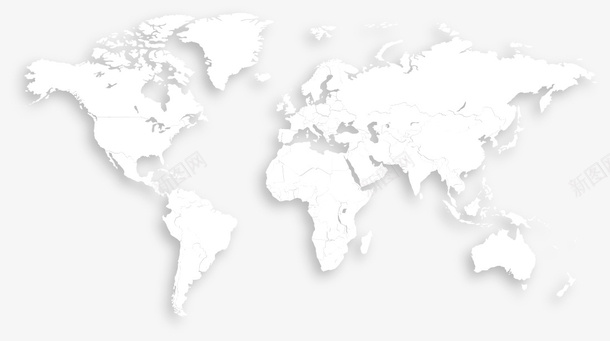 白色地图psd免抠素材_新图网 https://ixintu.com 各大洲 地图 白色 装饰