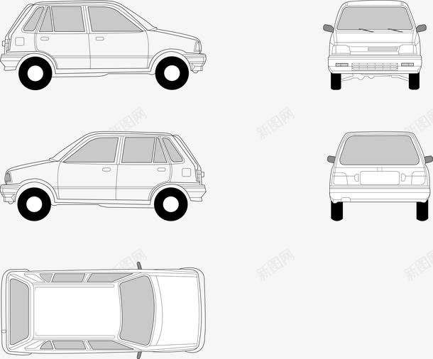 微型轿车png免抠素材_新图网 https://ixintu.com AI素材 交通工具 办公用品设计 微型轿车