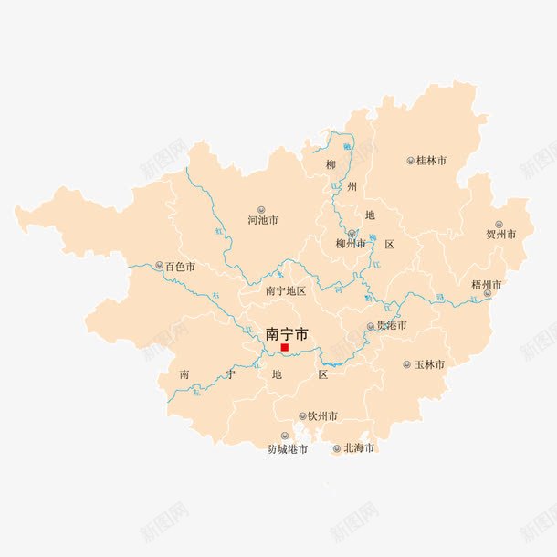 中国广西地图png免抠素材_新图网 https://ixintu.com 中国广西 中国广西地图 地图 广西 广西地图