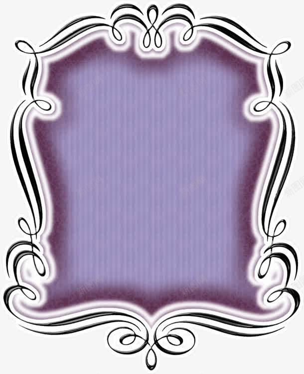 花边边框H5背景png免抠素材_新图网 https://ixintu.com 紫色 纹理 花纹 装饰