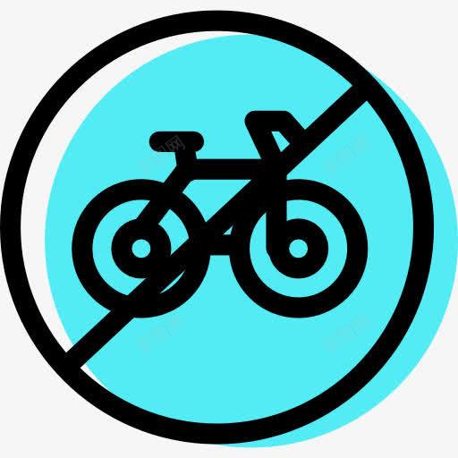 自行车图标png_新图网 https://ixintu.com 交通标志 圆形 强制性 标志 自行车