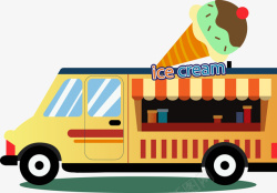 卡通冰淇淋车图素材