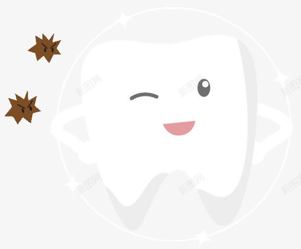 卡通牙齿护理png免抠素材_新图网 https://ixintu.com 刷牙 卡通 可爱 护理 牙齿护理 设计 高兴