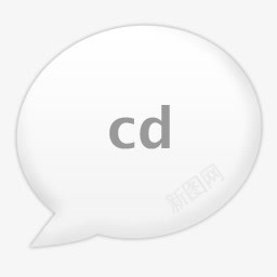 白色对话框cd图标图标