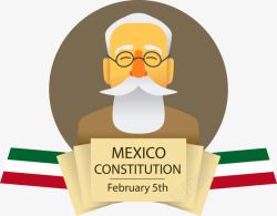 手绘墨西哥宪法素材