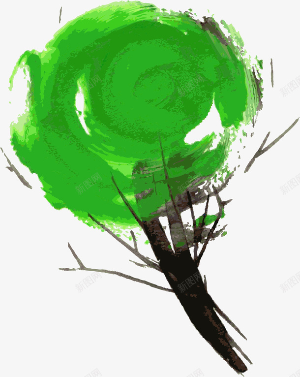 手绘绿色涂鸦png免抠素材_新图网 https://ixintu.com 创意 唯美 手绘 抽象 梦幻 涂鸦 渐变 绿色