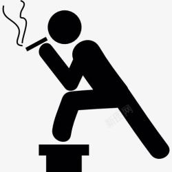 吸烟的人吸烟的人图标高清图片
