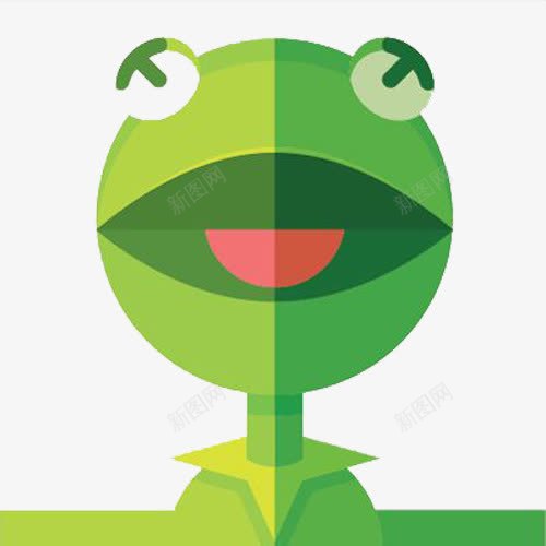绿色青蛙png免抠素材_新图网 https://ixintu.com 张开大嘴 眼睛 红嘴巴 青蛙
