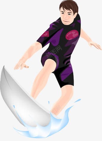 冲浪男孩png免抠素材_新图网 https://ixintu.com 冲浪 卡通 男孩 运动