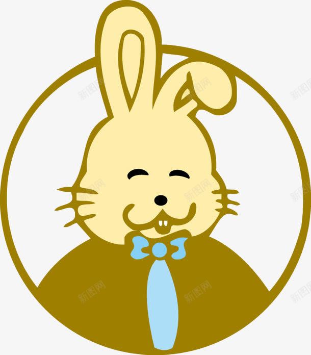 呆萌的小兔png免抠素材_新图网 https://ixintu.com 卡通 可爱的 呆萌的 小兔子 绿色的 高兴地