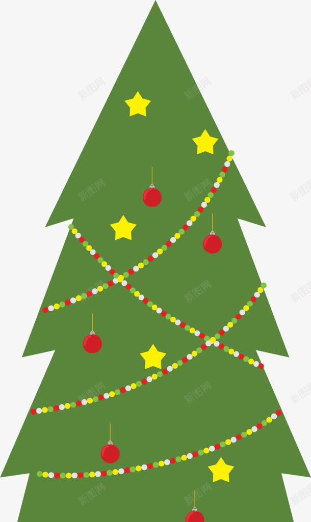 手绘绿色圣诞树png免抠素材_新图网 https://ixintu.com 圣诞树 圣诞球 圣诞节 手绘树 绿色树 节日