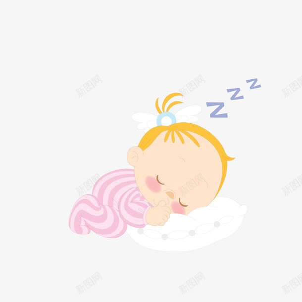 穿粉色衣服睡觉的小孩png免抠素材_新图网 https://ixintu.com 卡通 粉色衣服 趴着的小孩