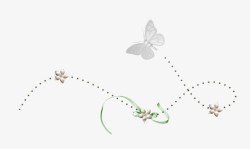 白色蝴蝶运动轨迹素材