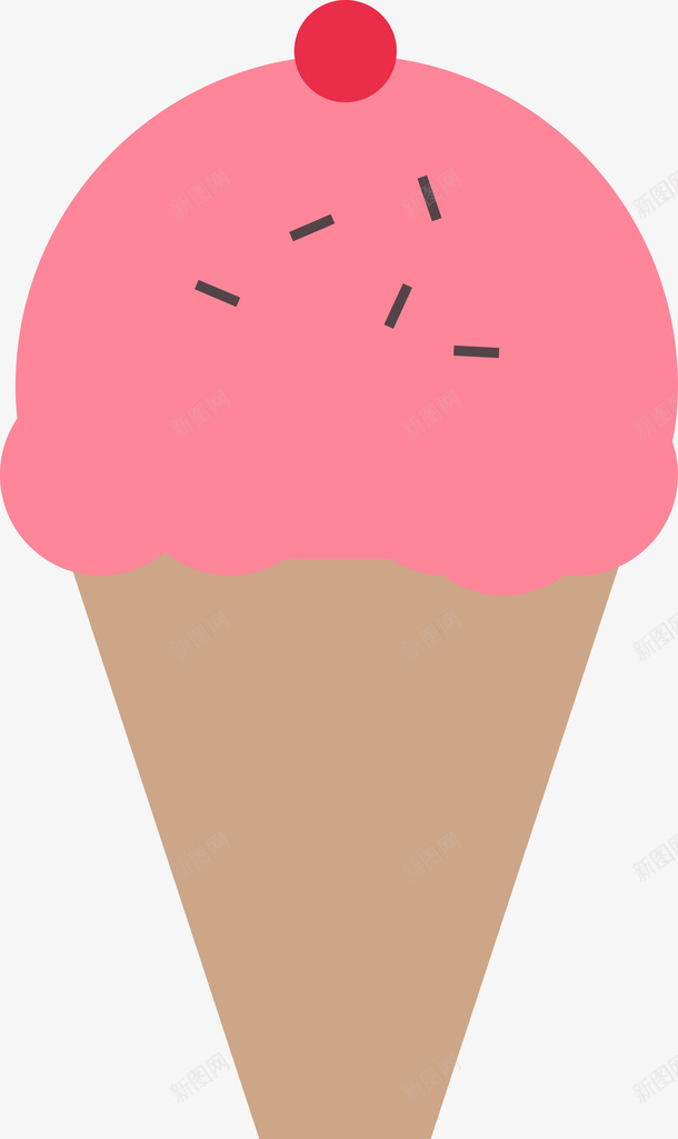扁平化冰淇淋矢量图ai免抠素材_新图网 https://ixintu.com 冰淇淋 扁平化 矢量图