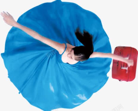 蓝色效果海报跳舞女孩png免抠素材_新图网 https://ixintu.com 女孩 效果 海报 蓝色 设计 跳舞