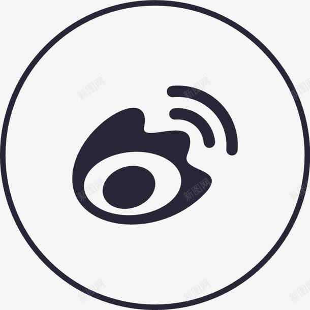 新浪微博线框图标png_新图网 https://ixintu.com 新浪微博线框