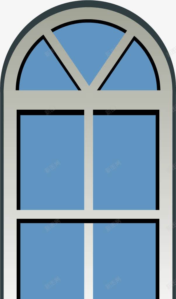 欧式庭院元素png免抠素材_新图网 https://ixintu.com 庭院 欧式 蓝色 设计 门