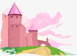 紫色城堡素材