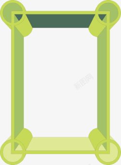 绿色立体表格框素材