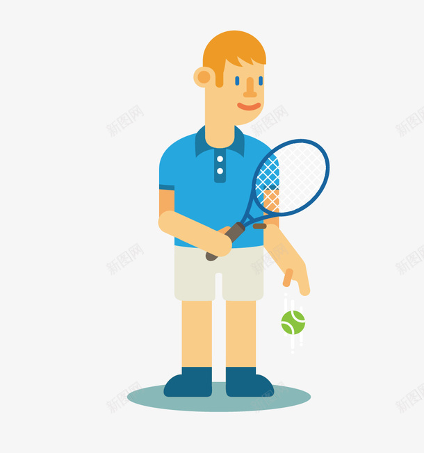 卡通网球运动员png免抠素材_新图网 https://ixintu.com 卡通 卡通网球运动 网球 网球运动员 运动员