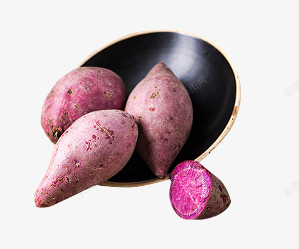 盘子里的食材紫薯png免抠素材_新图网 https://ixintu.com 盘子里的食材紫薯 紫薯 美食 食物 餐饮 饭店