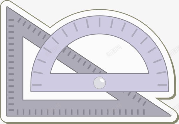 三角尺量角器png免抠素材_新图网 https://ixintu.com 三角尺 学习用品 尺子 量角器