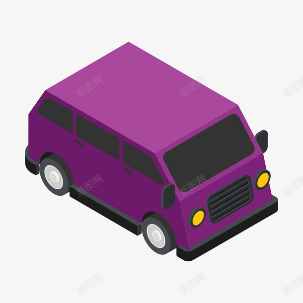 卡通手绘3D立体小汽车png免抠素材_新图网 https://ixintu.com 3D卡通立体小汽车 创意 手绘 简约 紫色 艺术