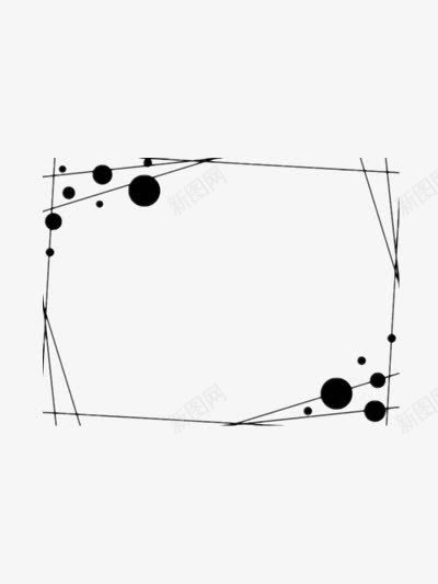边框png免抠素材_新图网 https://ixintu.com 波点 边框图 黑色波点 黑色边框