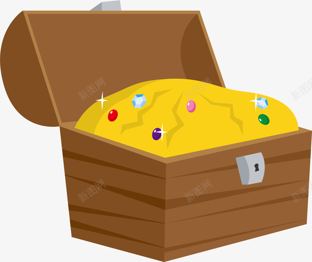 堆砌的宝箱png免抠素材_新图网 https://ixintu.com 卡通宝箱 堆砌 宝箱 宝箱扁平 扁平 手绘宝箱