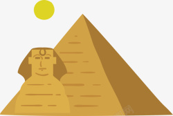 埃及旅游狮身人面像矢量图素材