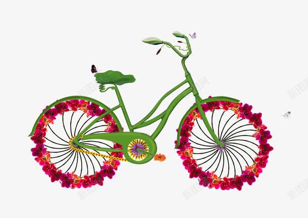 环保创意自行车png免抠素材_新图网 https://ixintu.com 创意 单车 环保 自行车