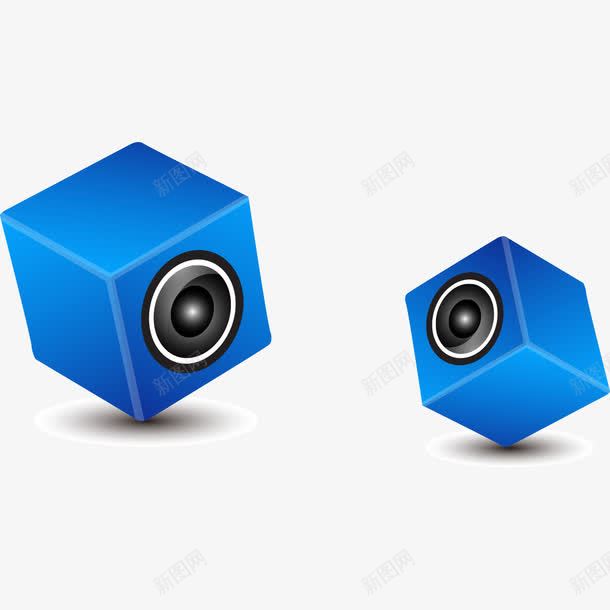蓝色的音箱方格图案png免抠素材_新图网 https://ixintu.com 图案 方格 蓝色 蓝色图案 音箱
