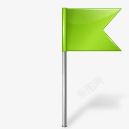 绿色卡通小旗图标图标