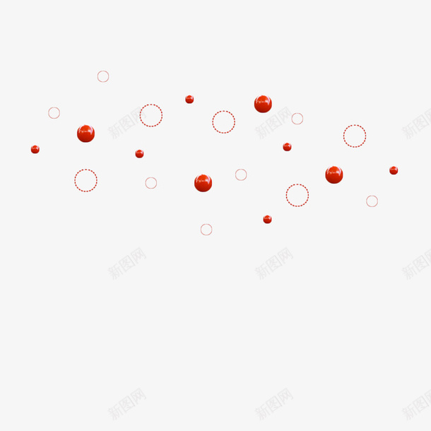 红色球球装饰png免抠素材_新图网 https://ixintu.com 圆形 泡泡 球 红色