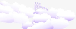 紫色云朵梦幻素材