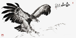 传统丹青传统水墨鹰图高清图片